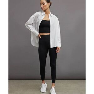 Carbon38 White Oversized Tunic Top Button Down Sz Medium NWT